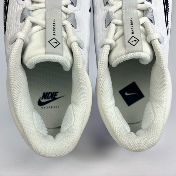 Nike Alpha Huarache Elite 4 Low MCS White Midnight Navy Baseball Cleats Sz 11.5 - Picture 9 of 10